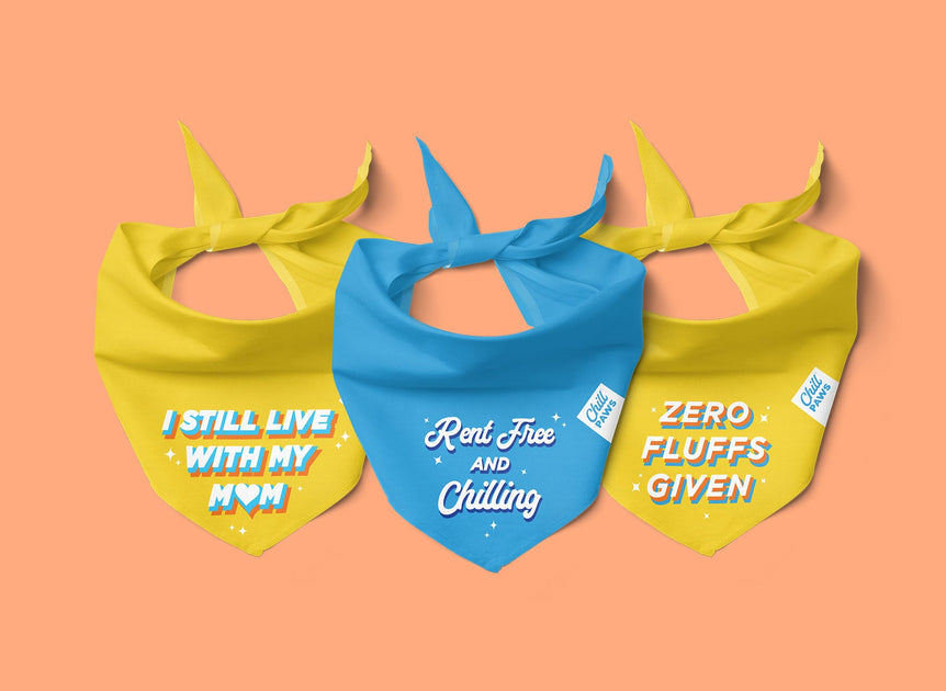 Funny Dog Bandanas Bandanas Chill Paws