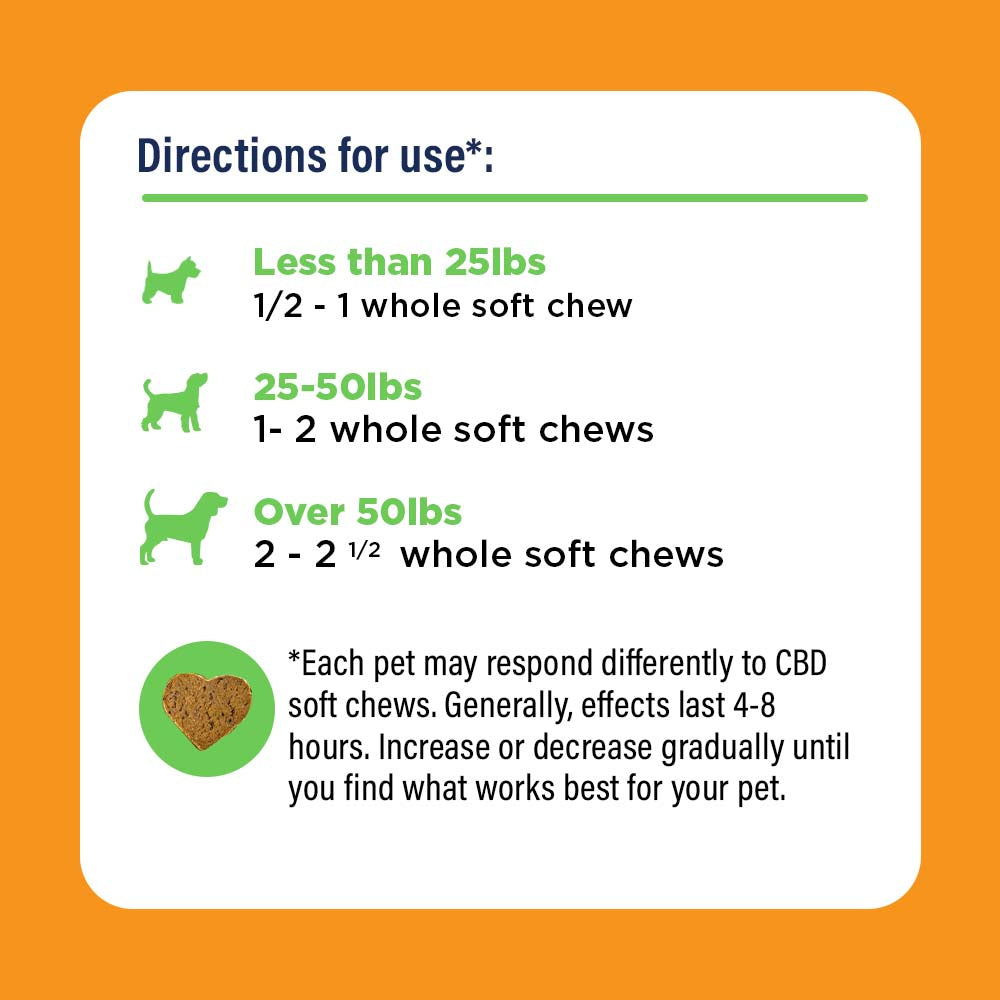 240MG Full Spectrum CBD Pumpkin Soft Chews For Dogs